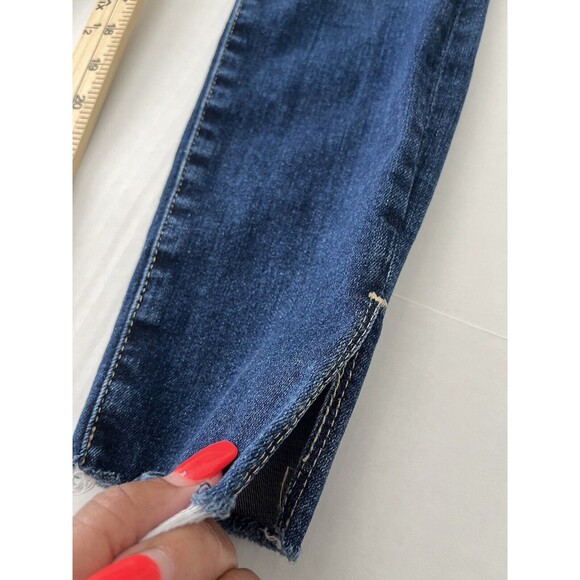 AG Adriano Goldschmied Farrah Skinny Distressed High Rise Split Hem Jeans 28R - Picture 13 of 13